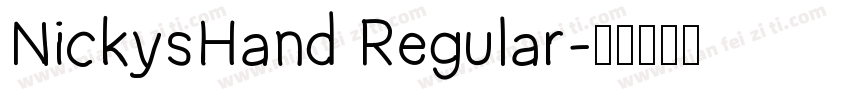 NickysHand Regular字体转换